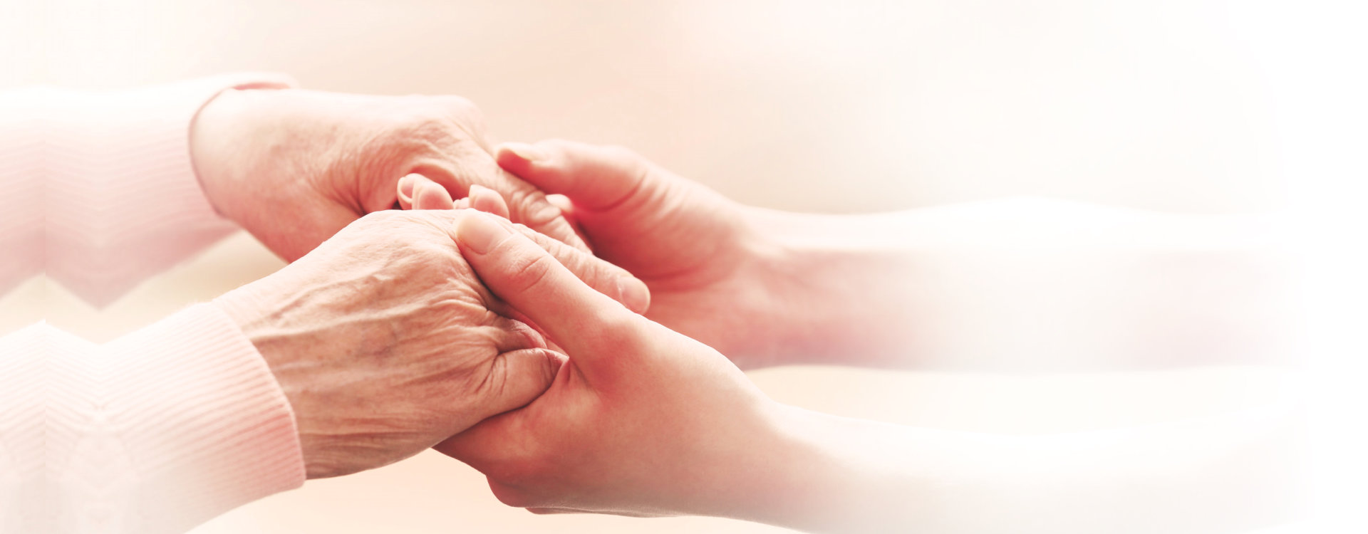 caregiver and patients hands